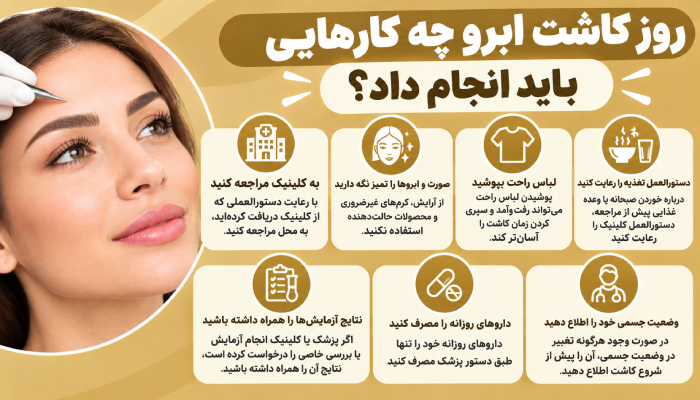 روز کاشت ابرو چه کارهایی باید انجام داد؟