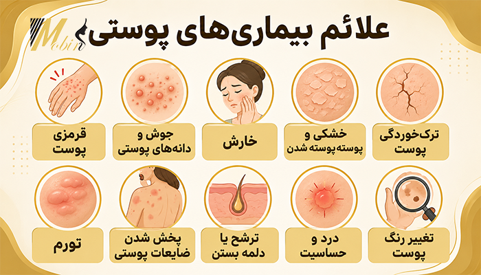علائم بیماری های پوستی