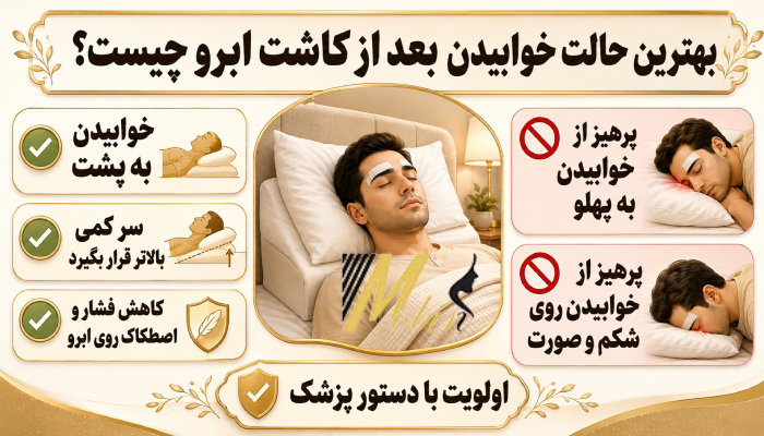 بهترین حالت خوابیدن بعد از کاشت ابرو چیست؟